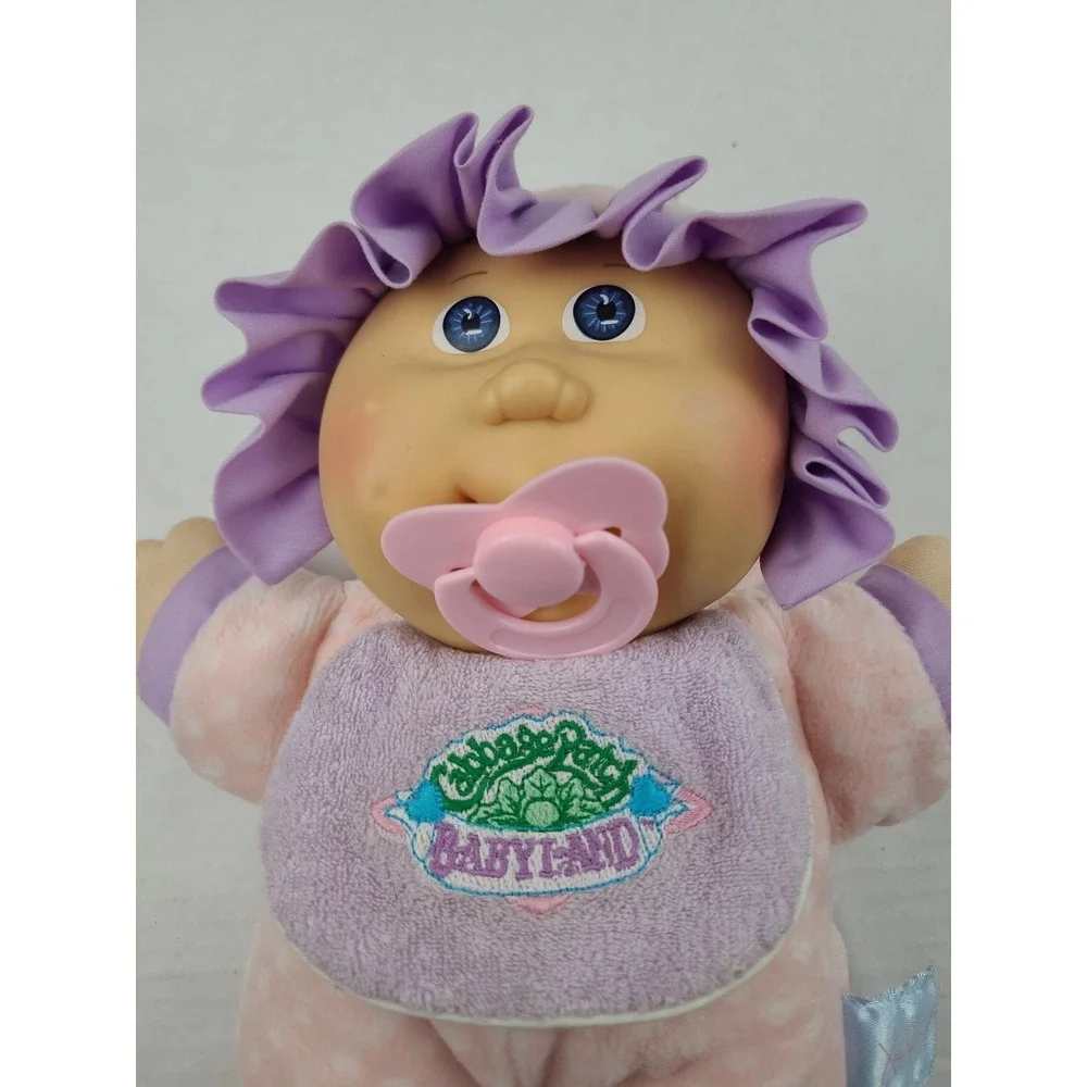 Vintage‎ 1988 Cabbage Patch Kids Baby-Land Plush Doll Pink Soft Body Pacifier